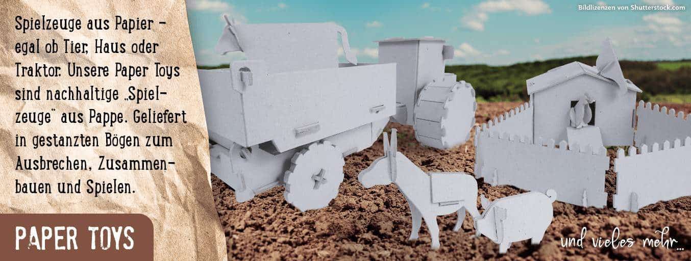 Paper Toys - Spielzeug aus Papier Bauernhofmotive Landwirtschaft